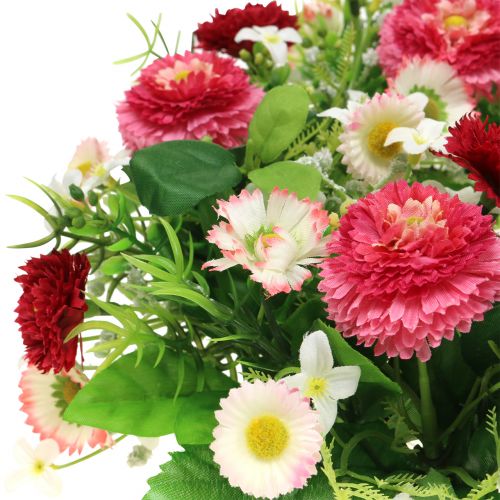 Floristik24 Blomsterkrans med Bellis lyserød-hvid Ø30cm