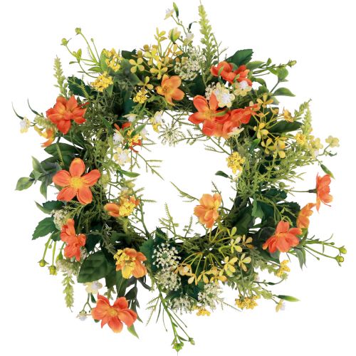 Floristik24 Kunstig blomsterkrans anemoner orange Ø30cm H9cm