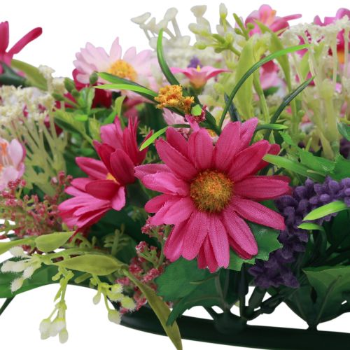 Floristik24 Blomsterkrans kunstig dørkrans pink lilla Ø30cm H10cm
