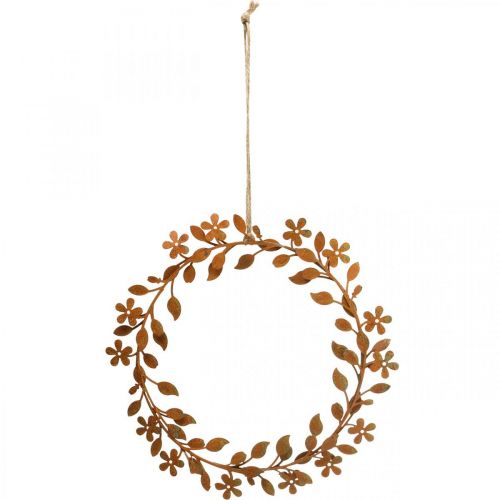 Artikel Blomsterkrans metaldekoration rustlook krans forårsdekoration Ø20cm 3 stk