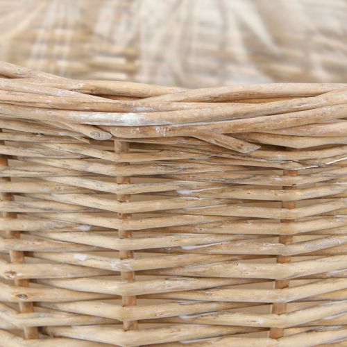Artikel Urtepottekurv pil i naturgrå/hvid H26cm 2stk