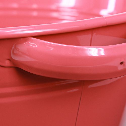 Artikel Blomsterskål metal pink skål med hanke rund Ø33,5cm