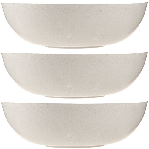 Artikel Blomsterskål plastskål i beige meleret Ø30cm 3stk
