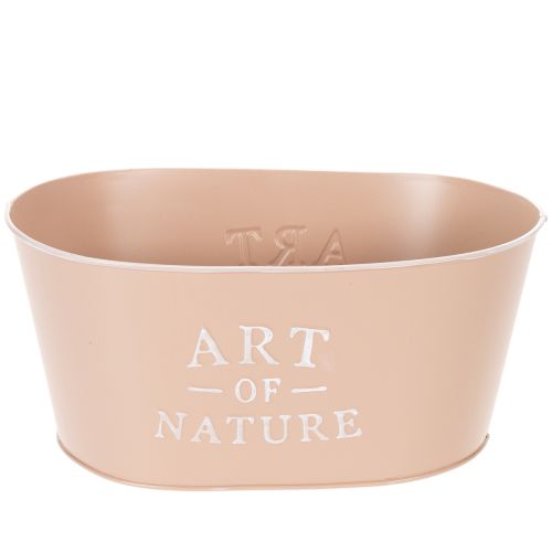 Artikel Oval blomsterskål af zink, antik rose, plantekasse, 27×18 cm, H12,5 cm