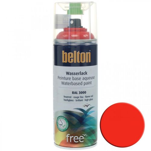 Floristik24 Belton fri vandlak rød højglans farve spray brand rød 400ml