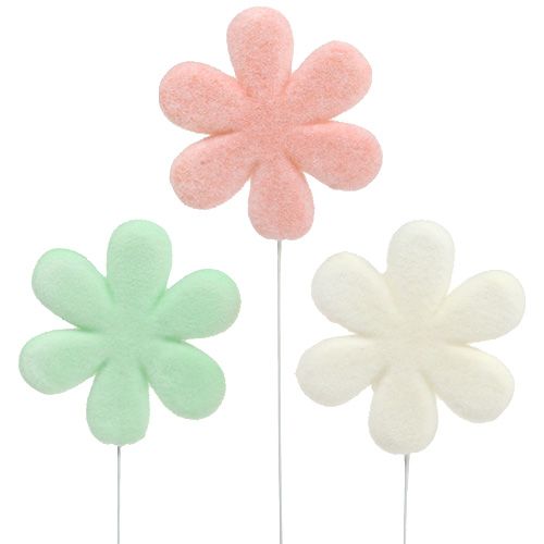 Artikel Flower Stick Blossom Pastel Ø8,5cm 12 stk