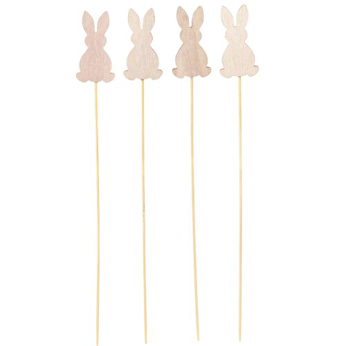 Artikel Blomsterpind Farverig Bunny Trædekoration Påske 6cm 12 stk