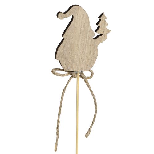 Artikel Blomsterpropper træ Julenisser 5x8cm 12 stk
