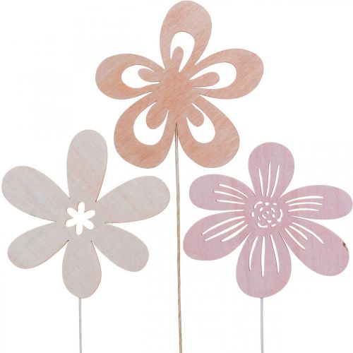 Floristik24 Havestake Blomsterstake Orange/Pink/Hvid Ø9,5cm 15stk