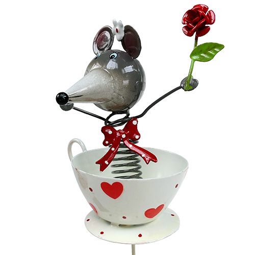 Floristik24 Blomsterstift musemetal 10cm L33cm 2stk