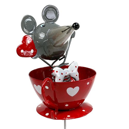 Floristik24 Blomsterstift musemetal 10cm L33cm 2stk