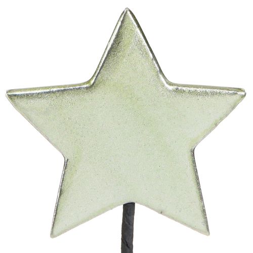 Blomsterpropper stjerner stik grønne 7cm – 2. valg – 24 stk