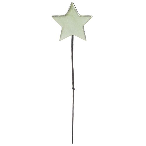 Artikel Blomsterpropper stjerner stik grønne 7cm – 2. valg – 24 stk