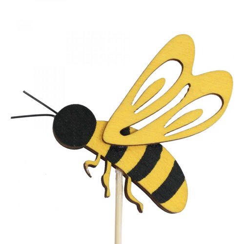 Floristik24 Blomsterstik bee deco stik træbi dekoration 7cm 12stk