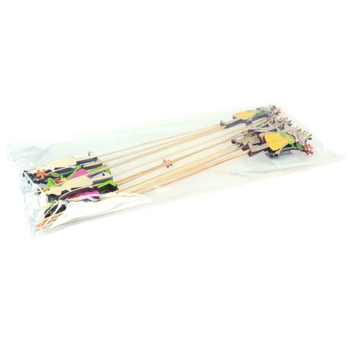Artikel Blomsterprop frøprins dekorativ stik træ 8cm 12 stk