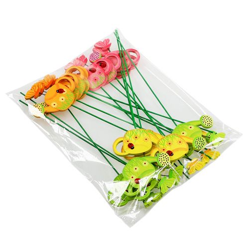 Artikel Blomsterprop vandkande farverig haveprop forårsdekoration 16 stk