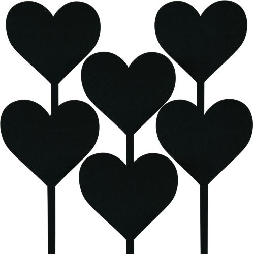 Artikel Blomsterprop hjerte dekorativ stik træhjerteprop 9cm 6 stk