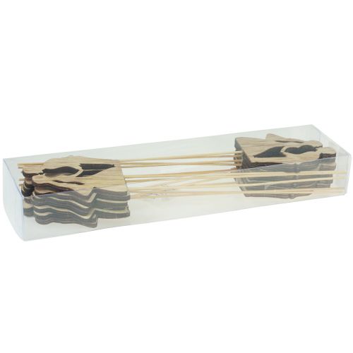 Artikel Blomsterstik bryllup dekoration kage topper bryllup par natur 28,5cm 14stk