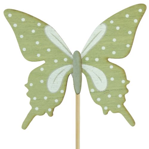 Artikel Blomsterprop sommerfugletræ med fjer 8x7cm 12 stk