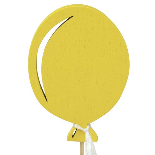 Artikel Blomsterprop buket dekoration kage topper ballon gul 28cm 8 stk