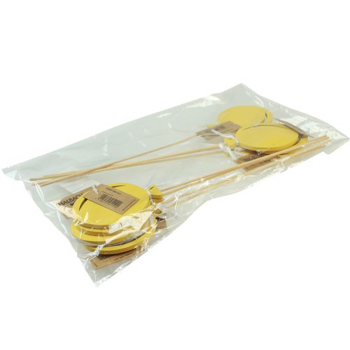 Artikel Blomsterprop buket dekoration kage topper ballon gul 28cm 8 stk