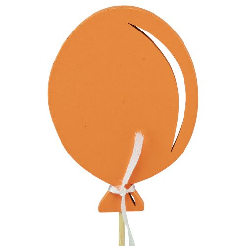 Artikel Blomsterprop buket dekoration kage topper ballon orange 28cm 8 stk