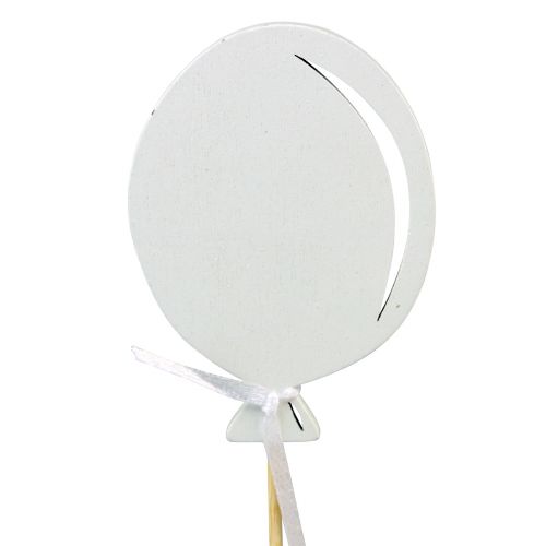Artikel Blomsterprop buket dekoration kage topper ballon hvid 28cm 8 stk