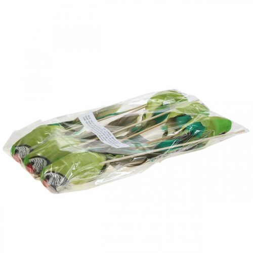 Floristik24 Blomsterprop fugl, deco papegøjegrøn 23×4,5×5,5cm 6stk