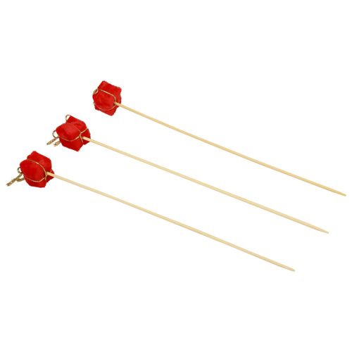 Artikel Blomsterprop julepakke dekoration rød 2,5cm 15 stk