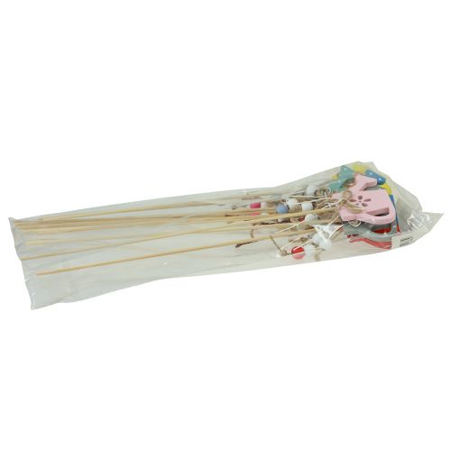 Artikel Blomsterprop prikket vandkande dekorativt træ 4,5×7cm 10 stk