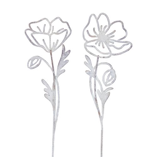 Floristik24 Valmue blomsterprop plantestik 63,5cm 2 stk