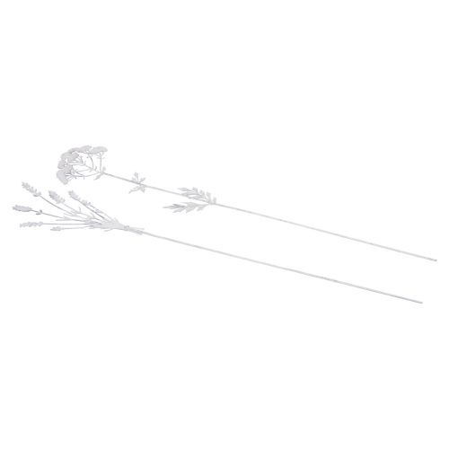 Artikel Blomsterprop plantestik metaldekoration 60,5cm 2stk