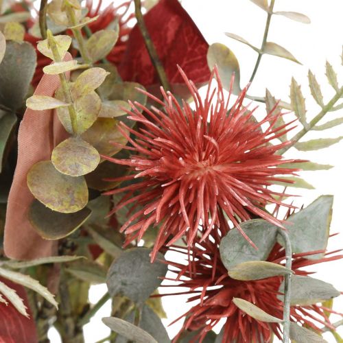 Floristik24 Buket kunstige blomster eukalyptus tidsel blomsterdekoration 36cm