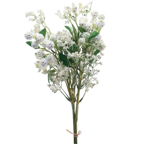 Floristik24 Kunstig blomsterbuket silkeblomster bærgren hvid 48cm