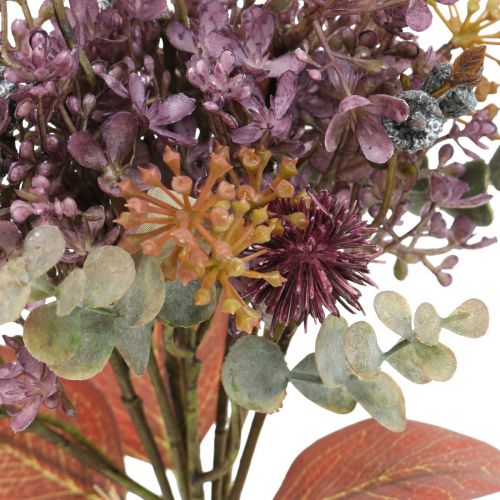 Floristik24 Buket kunstig tidsel eukalyptus buket blomsterdekoration 36cm