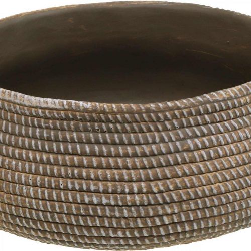 Floristik24 Urtepotte boho skål flettet mønster keramik Ø26cm H10cm