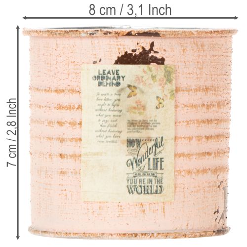 Artikel Blomsterpotte dekorativ dåse laks metal urtepotte Ø8cm H7,5cm