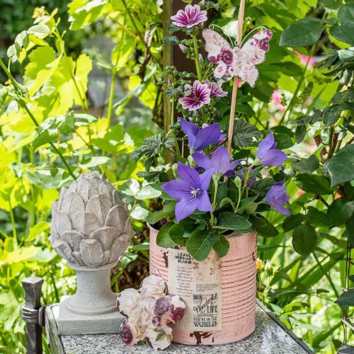 Artikel Blomsterpotte dekorativ dåse laksefarvet metalplanter Ø15,5 cm H15 cm