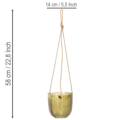 Glasurtepotte/hængende lanterne, lilla/grøn, 14 cm, 2 stk. | Floristik24.dk