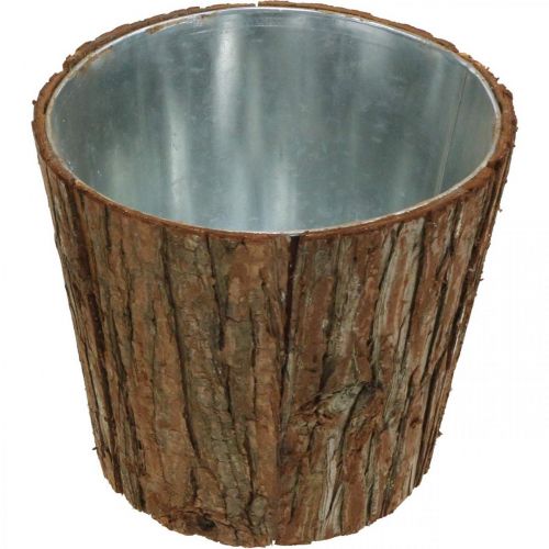 Floristik24 Stor urtepotte, plantekasse, træbark dekoration Ø22,5cm H20cm
