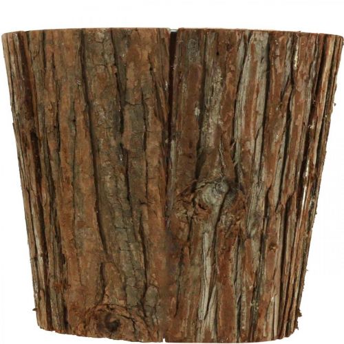 Floristik24 Stor urtepotte, plantekasse, træbark dekoration Ø22,5cm H20cm