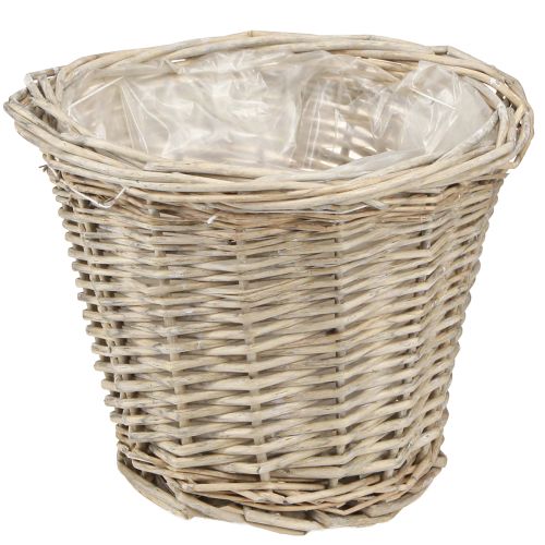 Artikel Urtepottekurv pil naturgrå hvid Ø20cm H16cm 2stk