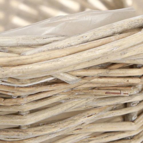 Artikel Urtepottekurv pil naturgrå hvid Ø20cm H16cm 2stk