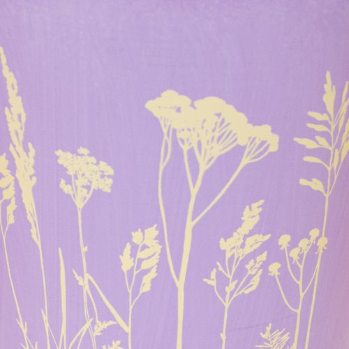 Rund pastelfarvet urtepotte med blomstermotiv til stueplanter, 12 cm, 3 stk. | Floristik24.dk