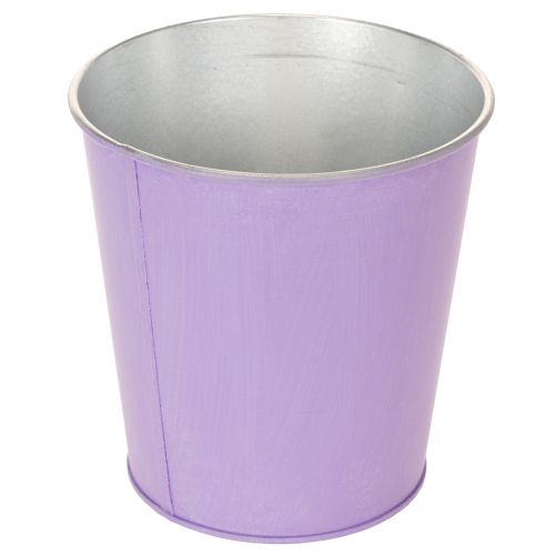 Rund pastelfarvet urtepotte med blomstermotiv til stueplanter, 12 cm, 3 stk. | Floristik24.dk