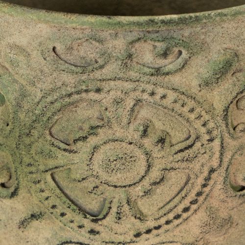 Artikel Metal urtepotte, grøn, vintage, Ø22cm–13,5cm, sæt med 3