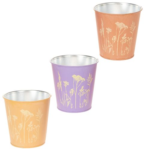 Blomsterpotter i pastelfarver med motiv – sæt med 3 stk. á Ø10 cm købe | Floristik24.dk