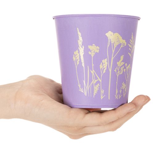 Blomsterpotter i pastelfarver med motiv – sæt med 3 stk. á Ø10 cm | Floristik24.dk