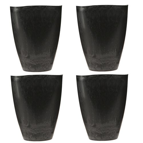Artikel Orkidé urtepotte plastik antracit 13,5x13x16,5cm 4 stk.