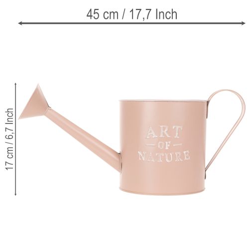 Vintage dekorativ urtepotte/vandkande, antik rosa zink, Ø16,5 cm H17 cm | Floristik24.dk